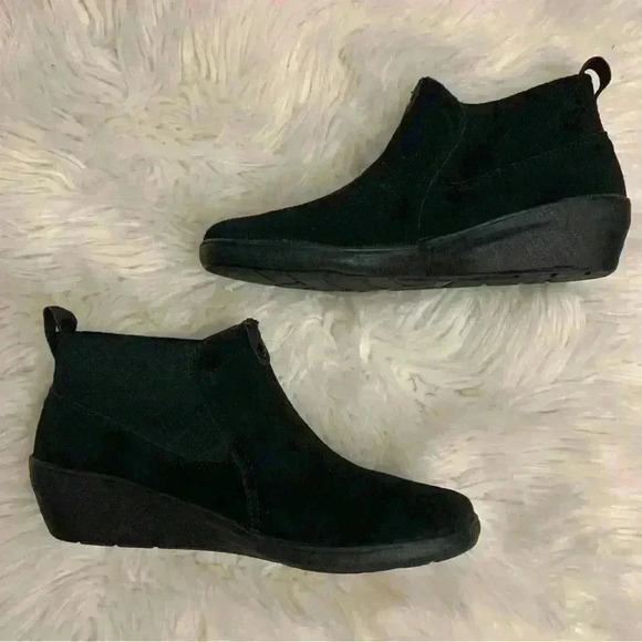 Grasshoppers black Porter leather ankle boots Bootie sz 7 - Picture 4 of 8